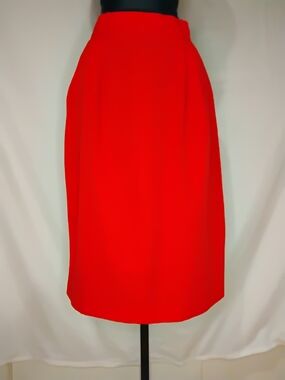Requirements Vibrant Red Midi Skirt